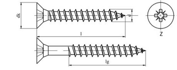 3x40 Саморезы конические, желтая оцинковка, 50 шт.