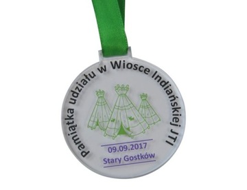 medal pamiątka odznaczenie+wstążka nadruk UV 50szt