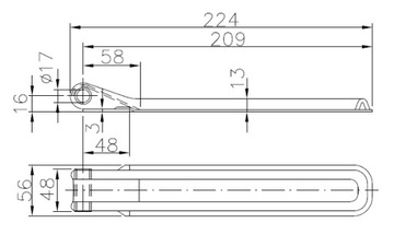 ПЕТЛЯ 220 НА БОКОВОЕ СЦЕПНО-СЦЕПНОЕ УСТРОЙСТВО С РУЧКОЙ