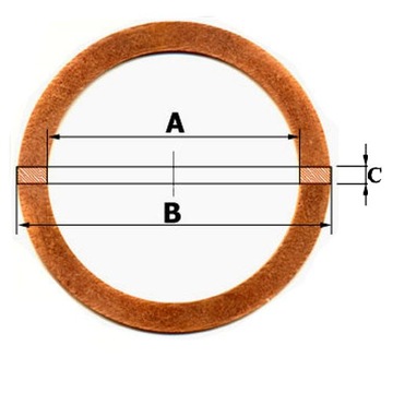 Форсунки Медная ШАЙБА 6 х 10 х 1,5 5 шт.