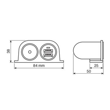 USB-РОЗЕТКА x2 + ПРИКУРИВАТЕЛЬ x1 12/24В 967