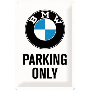 Tablica szyld BMW PARKING ONLY blaszany prezent