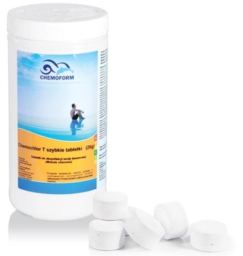 CHEMO CHLOR Szok Tabletki do Szybkiej Dezynfekcji Wody Basen Jacuzzi 20g1kg