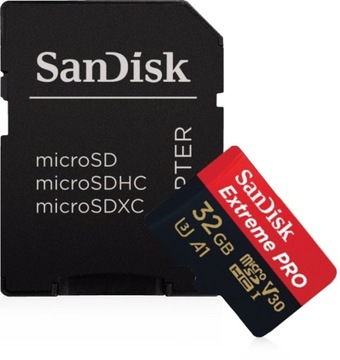 SZYBKA Karta pamięci Extreme Pro microSD SD 32GB 4K DLA PROFESJONALISTÓW