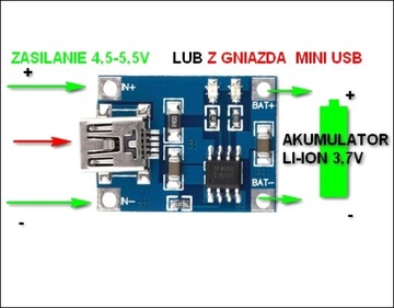 ЛИТИЙ-ИОННОЕ ЗАРЯДНОЕ УСТРОЙСТВО USB 5 В