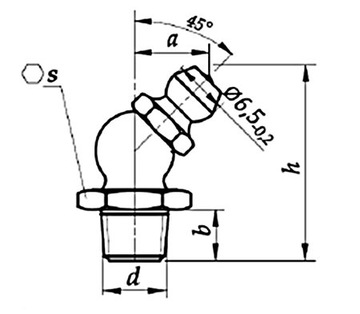 Угловой пресс-масленка M10x1