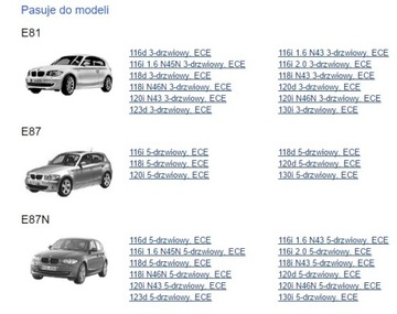 BMW 1 E81 E87 KRYT TABULE SPZ