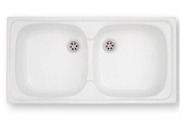 Польская WHITE SINK 80х40 с сифоном и отверстием