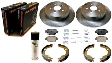 tarcze klocki szczęki TOYOTA AVENSIS T25 2003-2009 1.6 1.8 2.0 2.4 TYŁ KPL