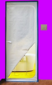DRZWI PRZECIWPYŁOWE FOLIOWE FOLIA REMONT KURTYNA MLECZNA 100 x 215 cm