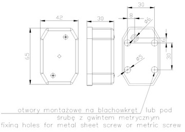 Габаритный фонарь для прицепа FT-001 B WHITE FOR FRONT