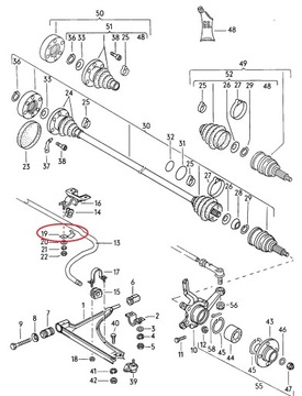 Кронштейн переднего стабилизатора VW Golf 1 Gti