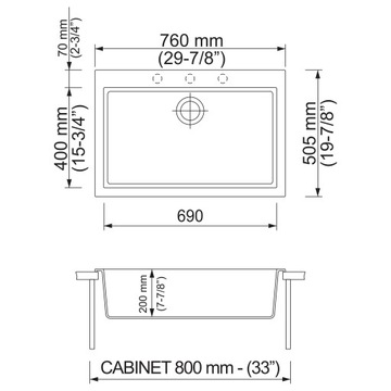 Гранитная мойка ONE 7610 PLADOS