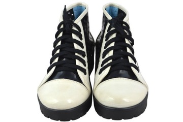Creepers AGA ECRU/BLACK LEATHER 36 ПРОМО БУТОМАНИЯ