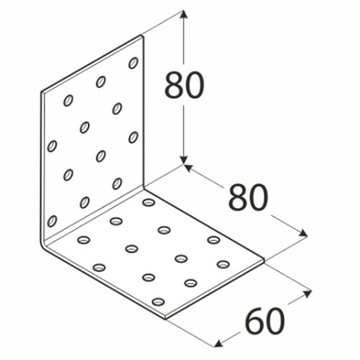 КМ8 РАЗЪЕМ МОНТАЖНЫЙ УГЛОВОЙ 80x80x60 10 шт.