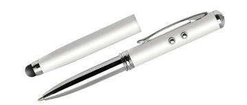 МЕТАЛЛИЧЕСКАЯ ШАРИКОВАЯ РУЧКА. 4 В 1_LASER_LAMP_PEN_TOUCH