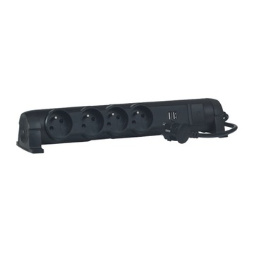 LEGRAND PRZEDŁUŻACZ OBROTOWY 4XGN 1,5m z ładowarką