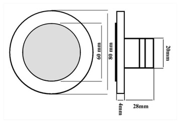 Светильник для круглой лестницы RING12v LED 60мм