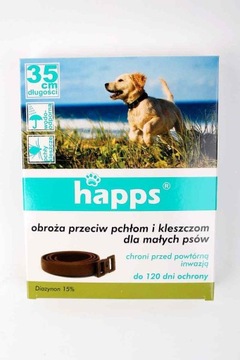 HAPPS OBROŻA PRZECIW PCHŁOM I KLESZCZOM DLA PSÓW MAŁYCH 35CM