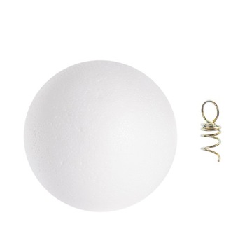 KULA styropianowa 12cm + HACZYK bombka ŚWIĘTA kule