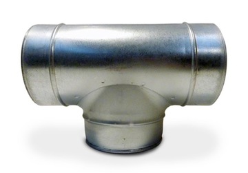 Тройник оцинкованный диаметром 80/80/80 мм TPC-080-080
