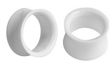 Plug tunel biały akrylowy akrylu saddle 8mm