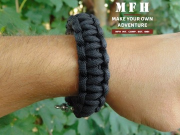 фото ориг. №10, Bracelet rope paracord 23mm black mfh m