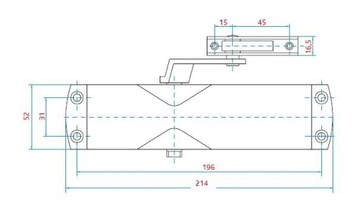 GEZE Дверной доводчик + кронштейн TS 1000 C коричневый