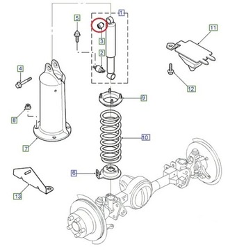 Монтажная втулка амортизатора спереди вверху, сзади сверху