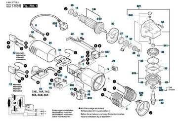 Bosch małe koło zębate stożkowe do GWS850CE