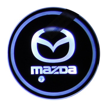 ŚWIATŁA LED LOGO PODKŁADKA MAZDA PROJEKTOR BIAŁY