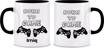 KUBEK BORN TO GAME PLAYSTATION PS4 IMIĘ KSYWKA