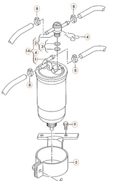 КЛАПАН ТОПЛИВНОГО ФИЛЬТРА AUDI A3 A4 B5 B6 B7 A6 C5