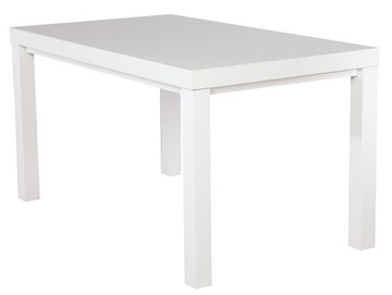 Biały stół laminat 90x160+1x40 biały połysk