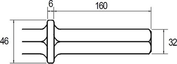 Долото, Наконечник, Острие 32x160 мм Шестигранник, Шестигранник 450 мм
