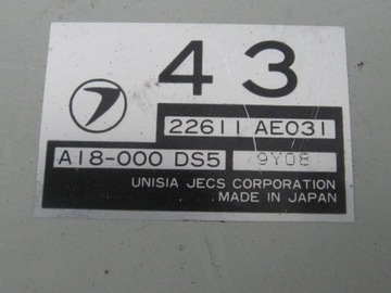 ŘÍZENÍ MOTORU A18000DS5 SUBARU LEGACY III EJ20