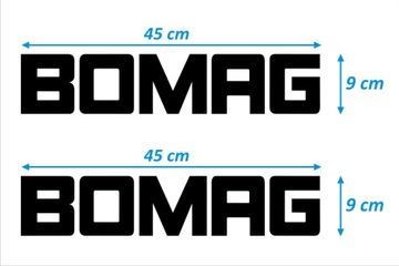NAKLEJKI NAKLEJKA - BOMAG - 2 szt. - CZARNE