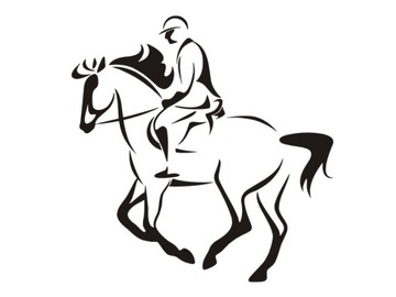 NAKLEJKA NA SAMOCHÓD KOŃ, KONIE, SPORT, NAKLEJKI