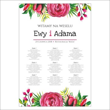 Plansza Lista gości B1 100x70cm New Style Plakat