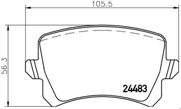 Тормозные колодки ЗАДНИЕ VW PASSAT B7 2010-2014 СМ.