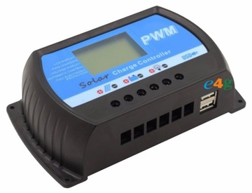 REGULATOR ŁADOWANIA LCD 40A 12V/24V PWM USB SOLAR