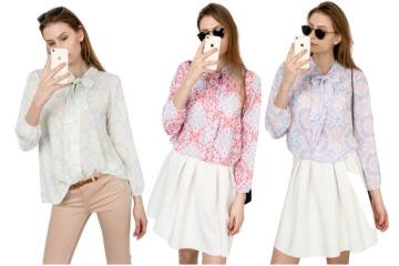 KOSZULA PASTELE MODNE WZORY ONE SIZE S M L / X300