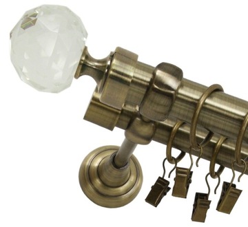 KARNISZE METALOWE PODWÓJNE 25/19 mm 160 cm 1,6 m