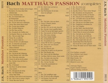 БАХ Страсти по св. Мэтью BWV 244 (3CD)