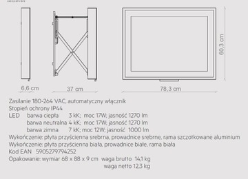 LUSTRO WYSUWANE MIIOR GET 80x60 Z LED nr 305862