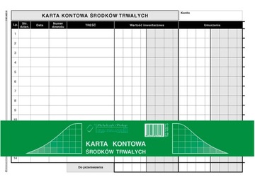 Karta kontowa środków trwałych Michalczyk i Prokop offset 20 kart A4 420-3