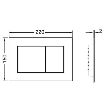 КНОПКА TECE NOW WC TILE PUSH BUTTON, ЧЕРНАЯ ГЛЯНЦЕВАЯ 9240403