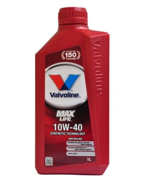Valvoline Maxlife 10W-40 1L - Certyfikat