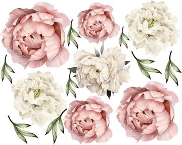 Piwonie naklejka na ścianę PEONIE !!!