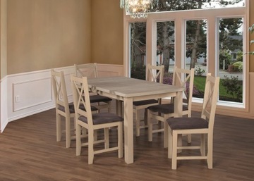 Zestaw ANKO 32 stół laminat 80x150+40 6 krzeseł